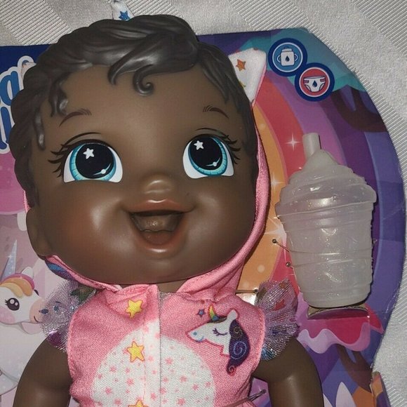 Baby Alive Tinycorns Doll, Panda Unicorn, Accessories, Drinks, Wets